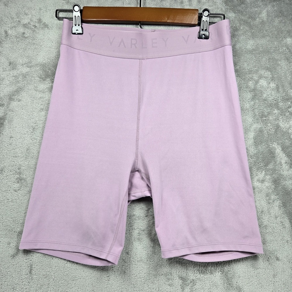 Varley Let's Move High Rise Shorts Lavender Lilac Light Purple Women's Medium 7"